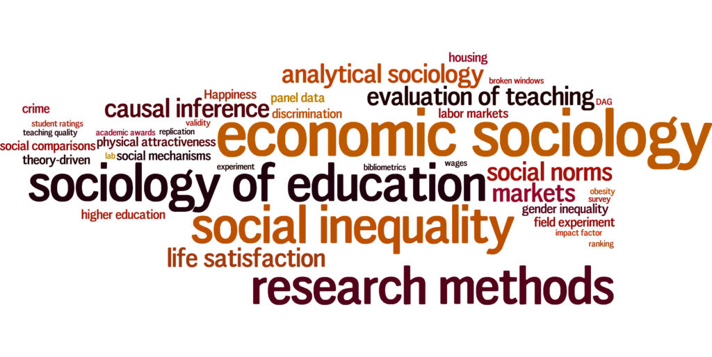 Wordcloud Forschungsthemen des Lehrstuhls